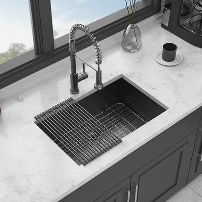 Modern Undermount Stainless Steel Kitchen Sink 16 Gauge, Deep Single Bowl
