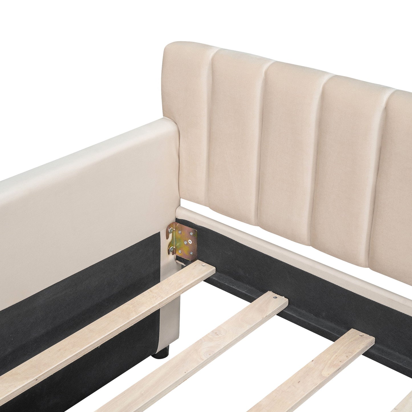 Upholstered Daybed With Slat Support
