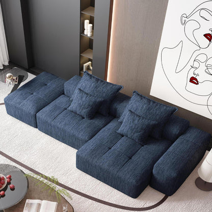 Modern Oversized Diy Combination Modular Sectional Sofa With Pillows