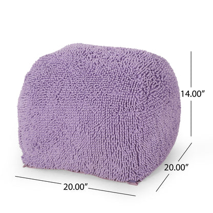 Spongy Microfiber Square Pouf Soft Seating