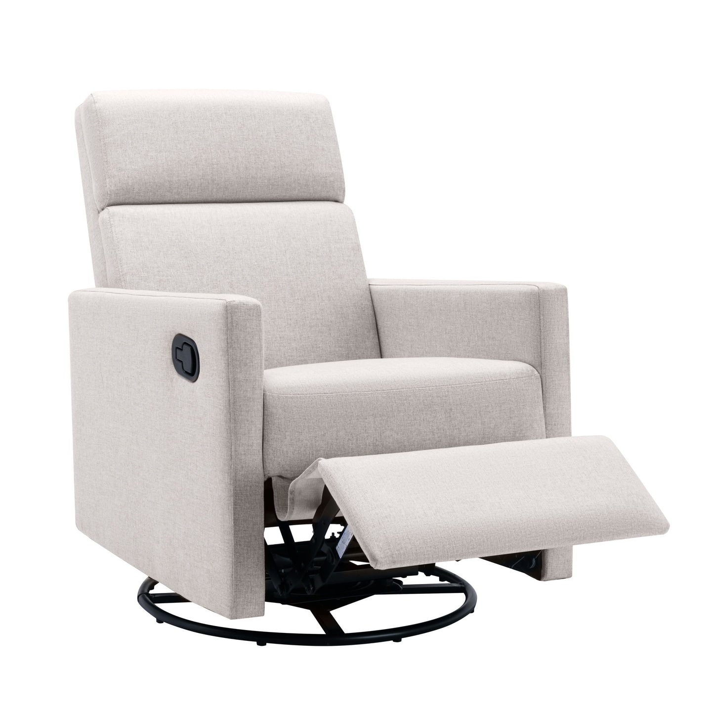 Modern Upholstered Rocker Nursery Chair Plush Seating Glider Swivel Recliner Chair