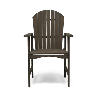 Outdoor Weather Resistant Acacia Wood Adirondack Dining Chairs (Set of 2)