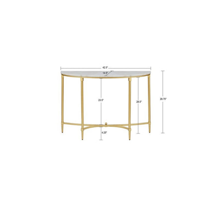 Bordeaux - Console Table - White / Gold