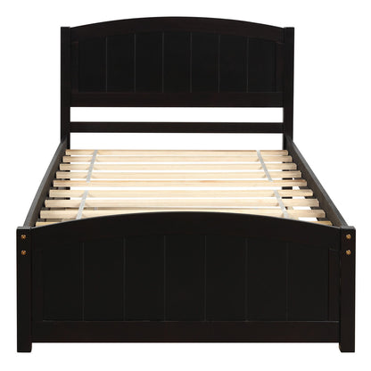 Platform Bed & Headboard, Footboard And Wood Slat Support