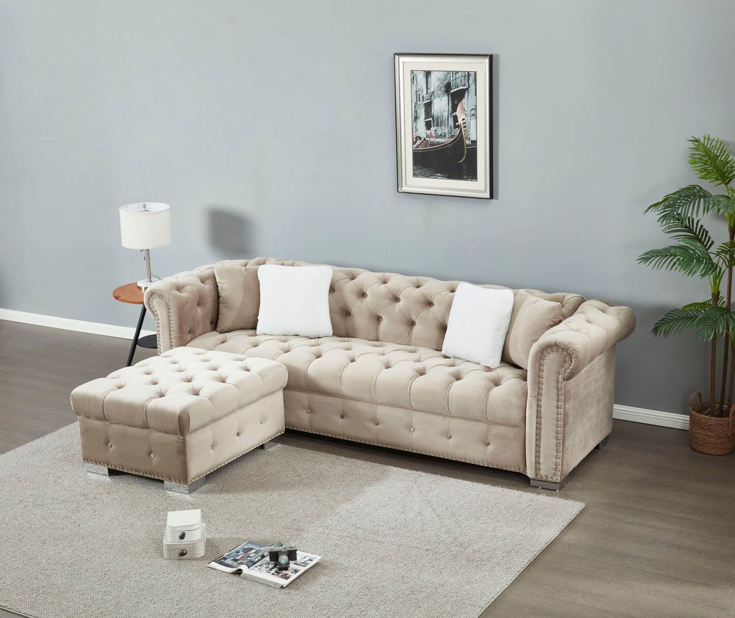 4 Seater Oversized L Shaped Reversible Sectional Sofa