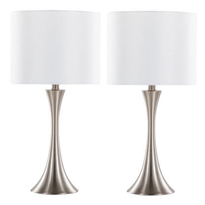Lenuxe - Contemporary Semi Gloss Table Lamp (Set of 2)