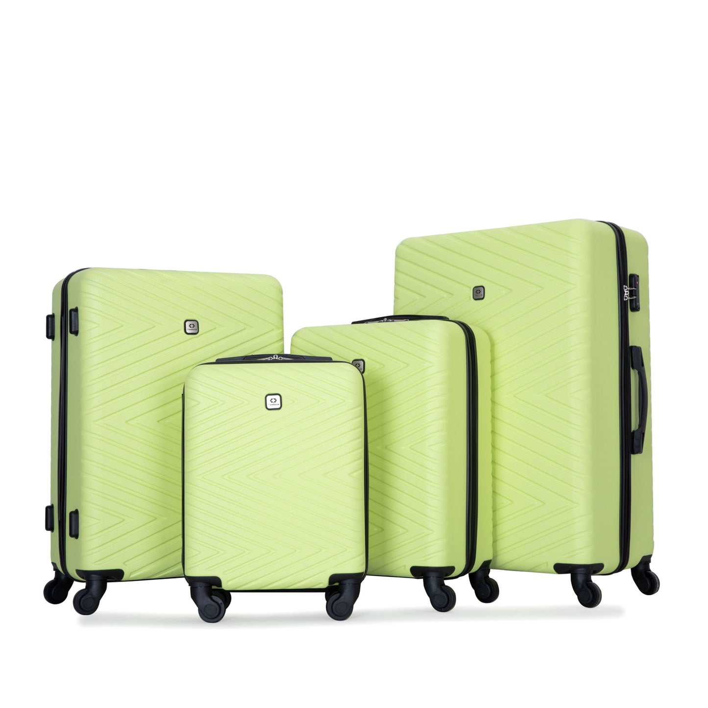 Luggage 4 Piece Lightweight Suitcase With Rotating Wheels With Tsa Lock,