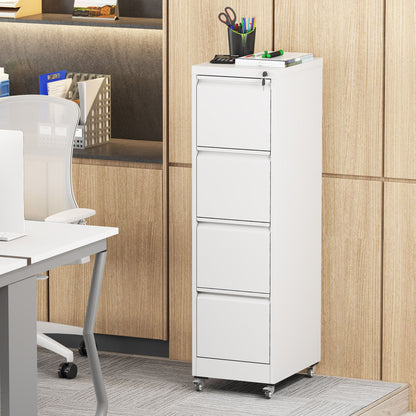 Drawer Metal Locking Vertical File Cabinet With Wheels Heavy Duty Lockable Storage