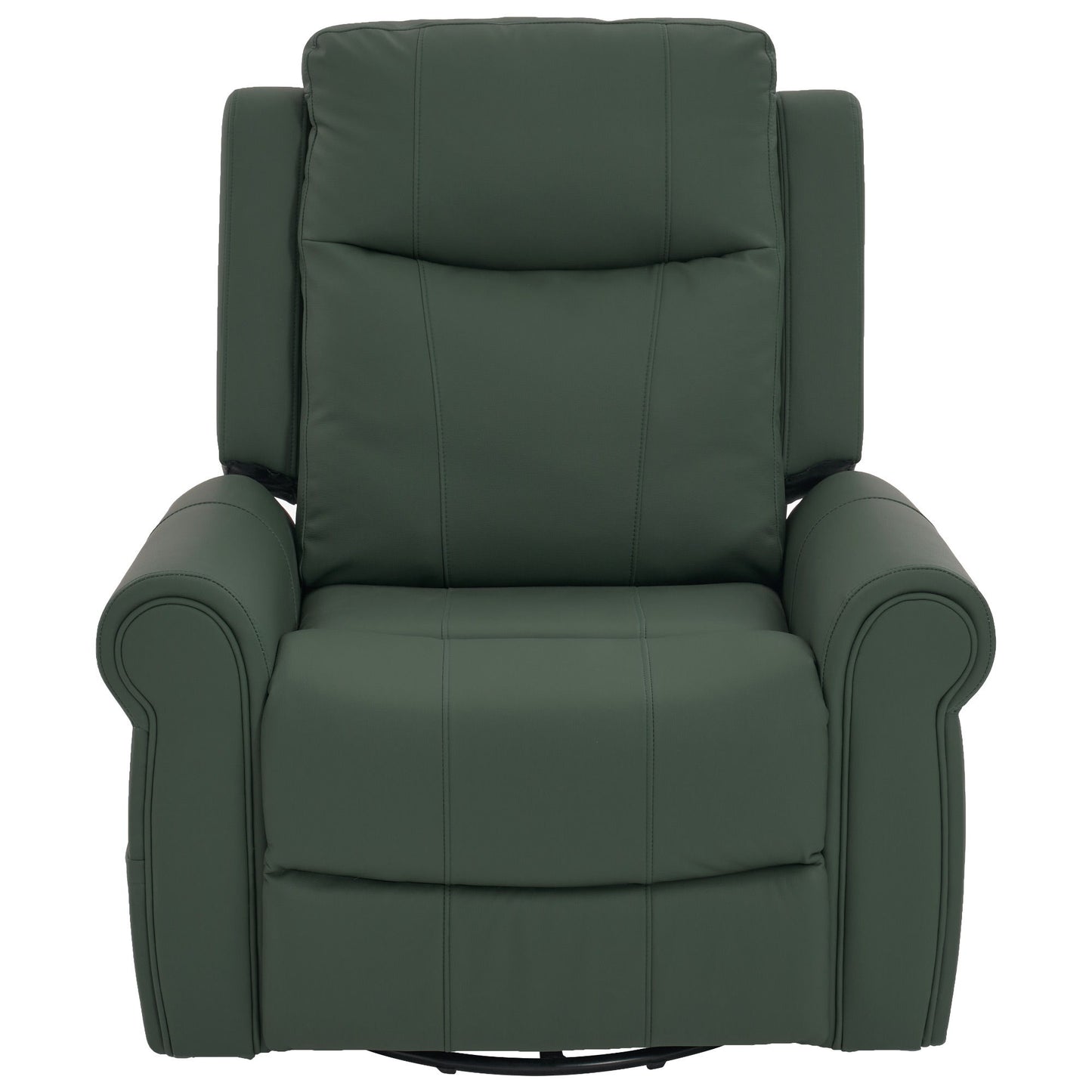 Manual Recliner Chair With 270 Degree Swivel, Massage & Heating, Dual Reclining Positions