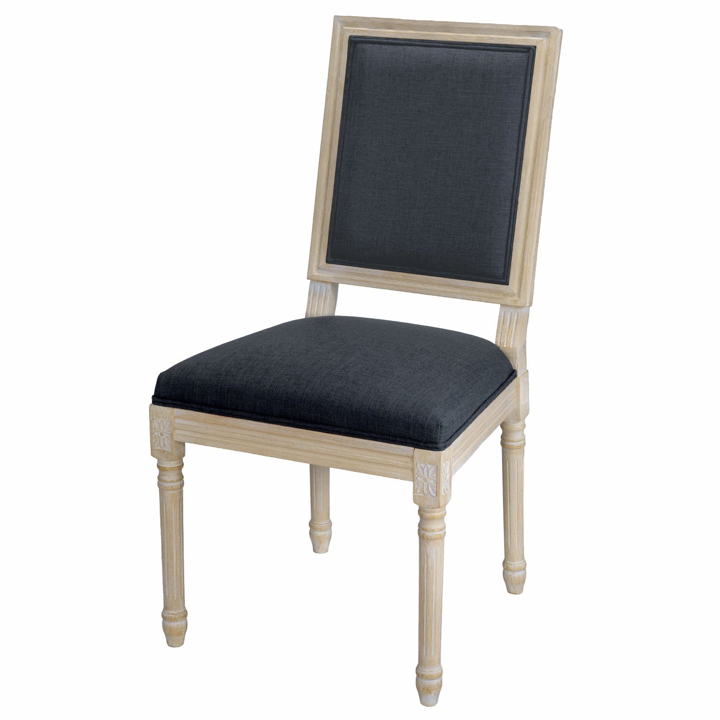 Dining Chairs With Upholstered Square Back (Set of 2)