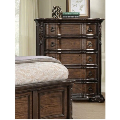 5 Drawer Chest - Brown / Coffee