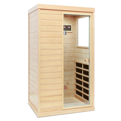 Hemlock Mini 1 Person Far Infrared Door Indoor Sauna Room