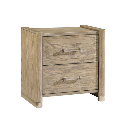 Sarai - Nightstand With Spacious Drawers And Handles - Brown