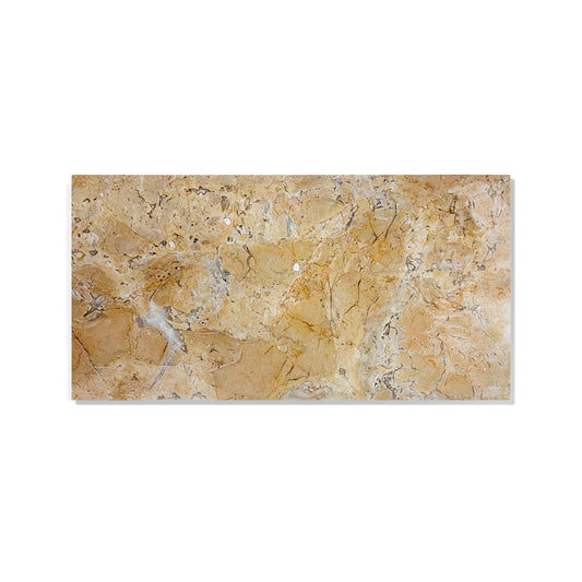 Marble For Floor And Wall Polished Marble Tile Stone (Set of 4) - Beige / Gold