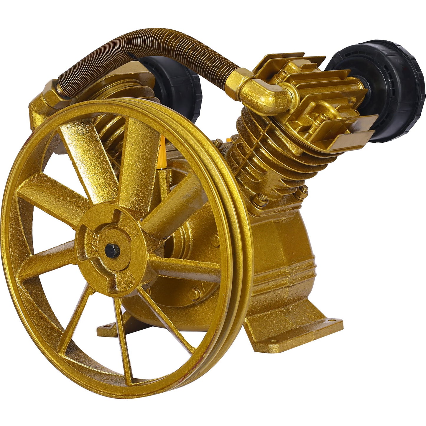 V Type Dual Cylinder Air Compressor Pump Head 5.5Hp 21Cfm 115 Psi - Golden