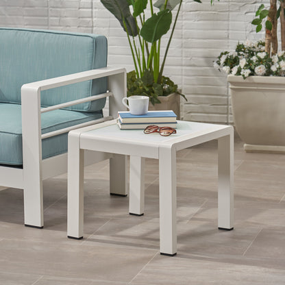 Cape Coral - Contemporary Side Table With Frosted Glass Top