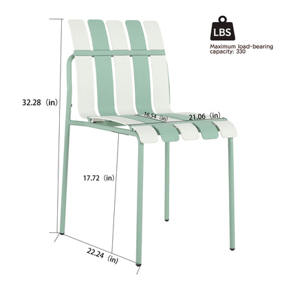 4 Piece Set Of Modern Color Block Designed Single Chairs With Folding Square Table