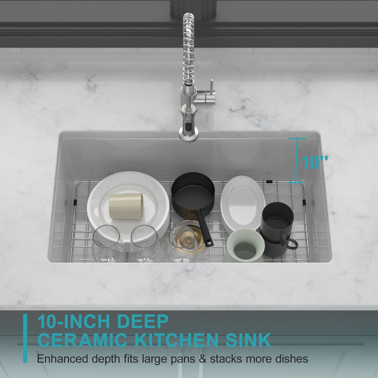 Rectangular Deep Single Bowl Kitchen Sink