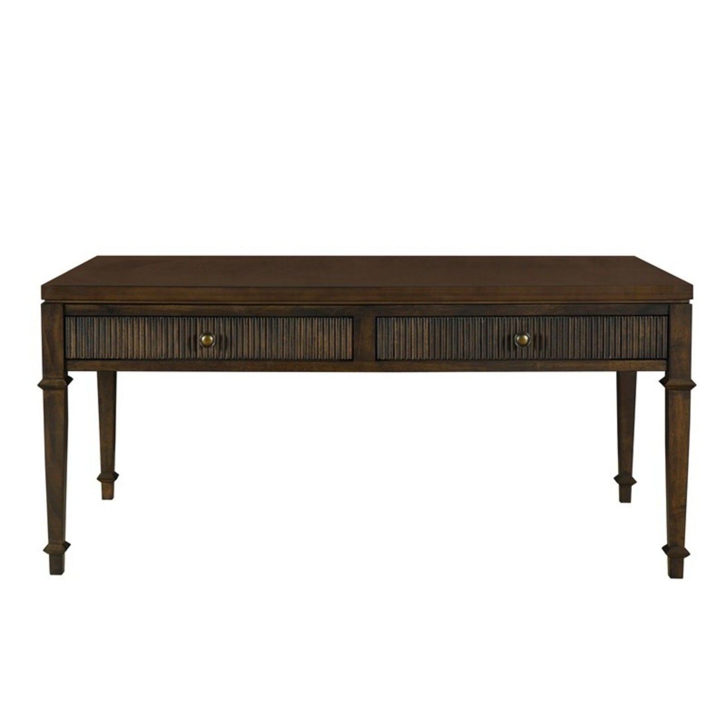 Fluted - 2 Drawer Coffee Table - Brown