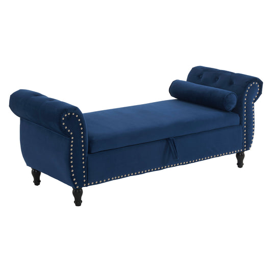 Luxurious Multifunctional Storage Ottoman Bench With Pillow