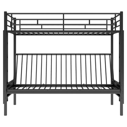 Twin Over Full Bunk Bed, Multi Function - Black