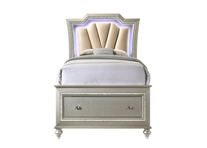 Kaitlyn - Bed With LED & Storage