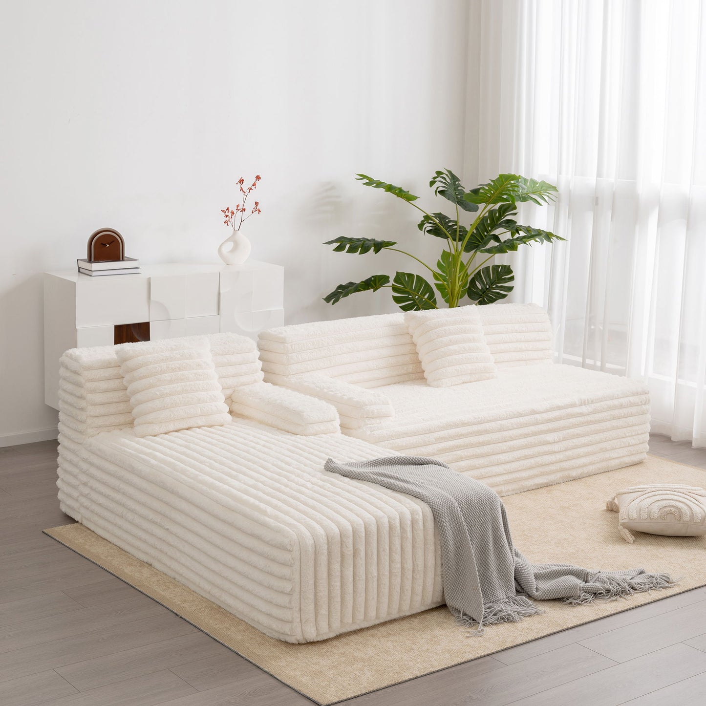 Cloud Sectional Sofa Upholstered Couch Free Combined Sofa