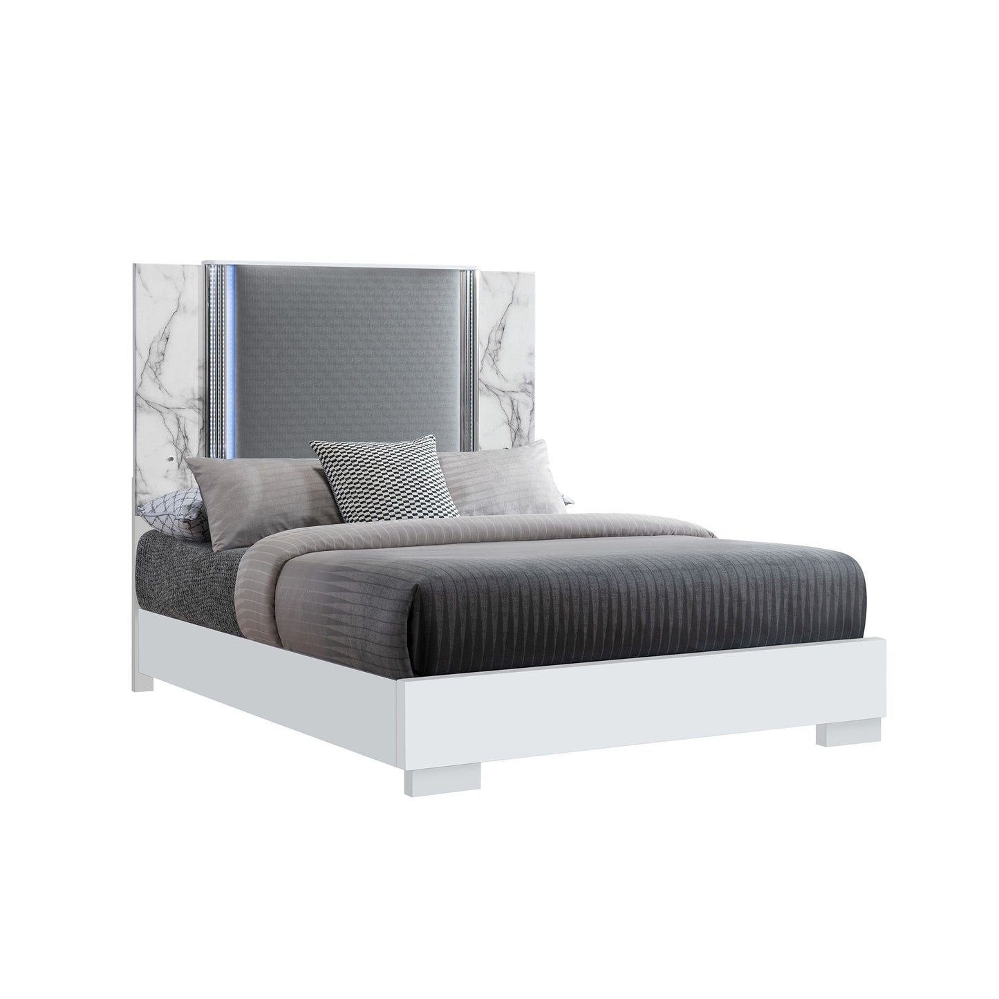 Moon - 5 Pieces Bedroom Set With LED Lighting