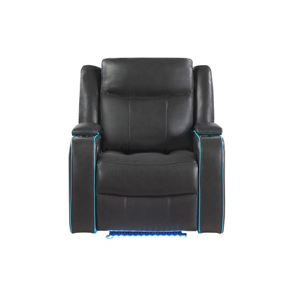 Blanca - Power Recliner With LED - Charcoal