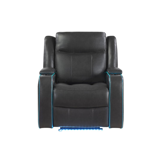 Blanca - Power Recliner With LED - Charcoal