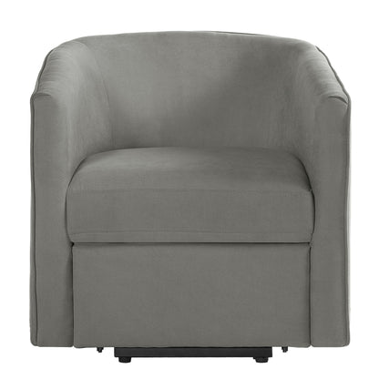 Power Lift Recliner Barrel Shape Reclining Chair With Footrest And Side Pocket