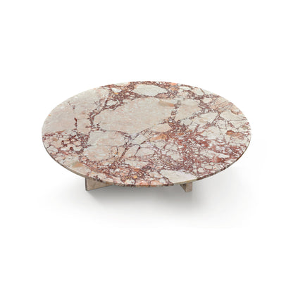 Coffee Table, Polished Surface, Genuine Stone, Designer Living Room Table - Pink