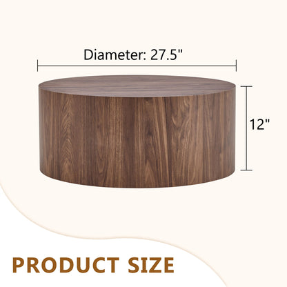 Cylindrical Coffee Table With Material For Living Room