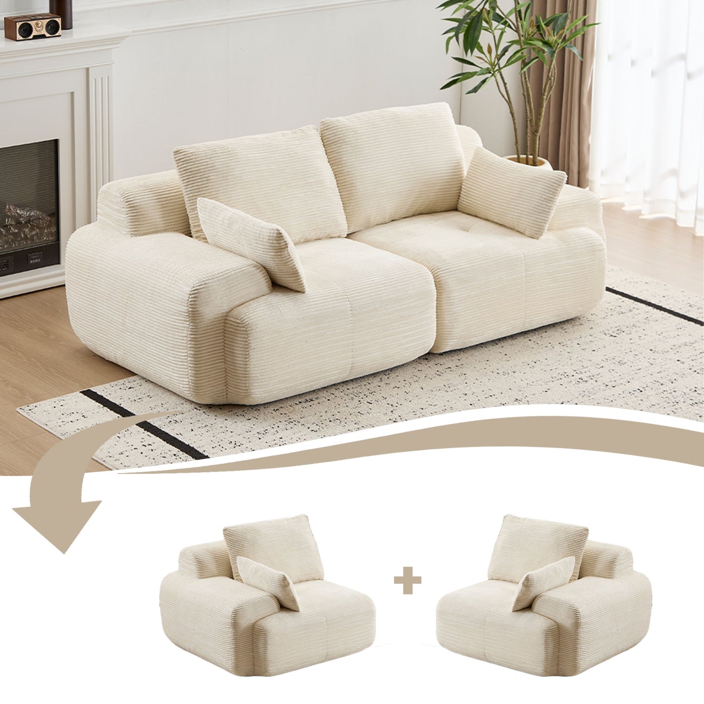 2 Seater Large Sectional Couches For Living Room