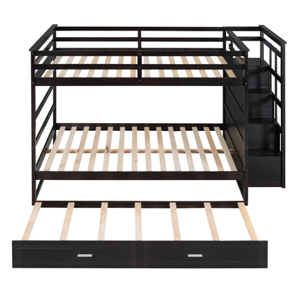 Bunk Bed With Twin Size Trundle And Staircase
