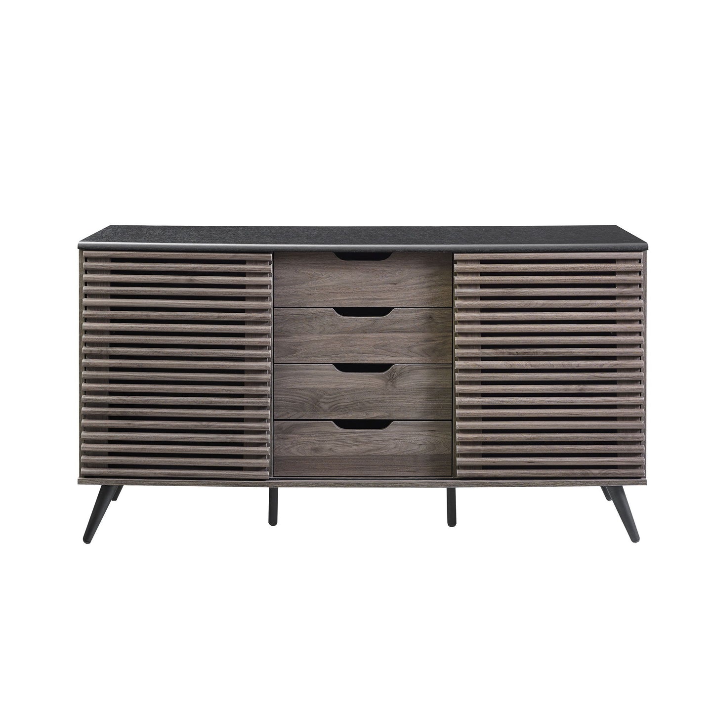 Contemporary Sliding Slat Door Sideboard