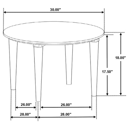 Leska - Round Coffee Table - White