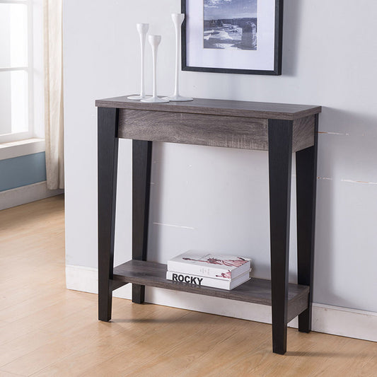 Modern Two Toned Console With Two Shelves