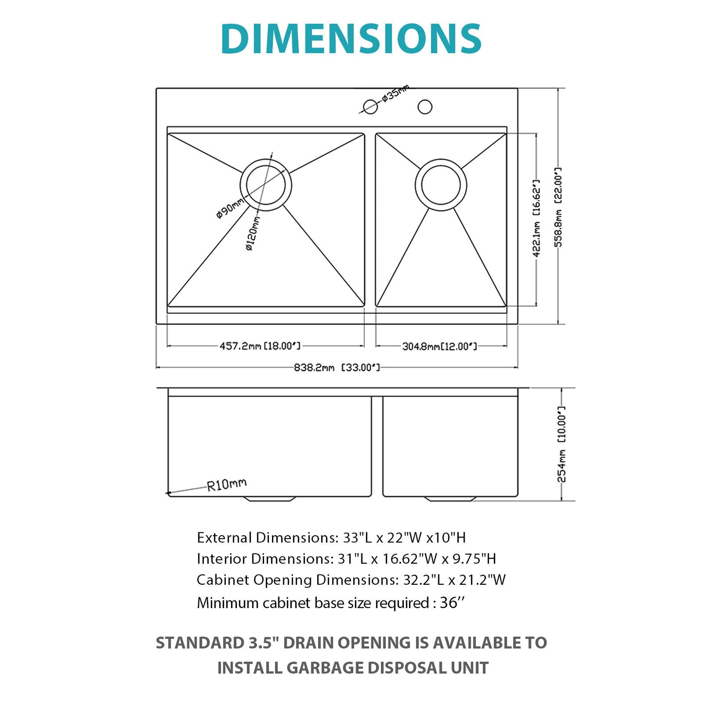 Topmount Drop In Kitchen Sink With Double Bowl Design