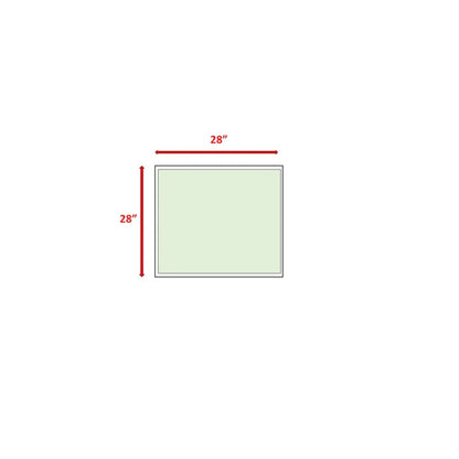 Square Coffee Table With Rustproof Frame And Clear Top - Brown Mix