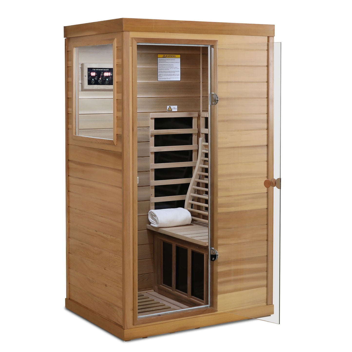 Hemlock Mini 1 Person Far Infrared Door Indoor Sauna Room
