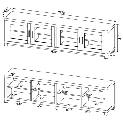 Arnaud - 4 Door TV Stand - Black