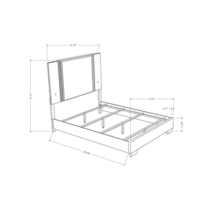Moon - 5 Pieces Bedroom Set With LED Accent