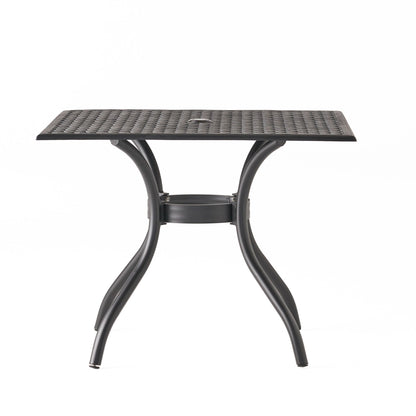 Arch Mesh Dining Table With Lightweight Frame - Black