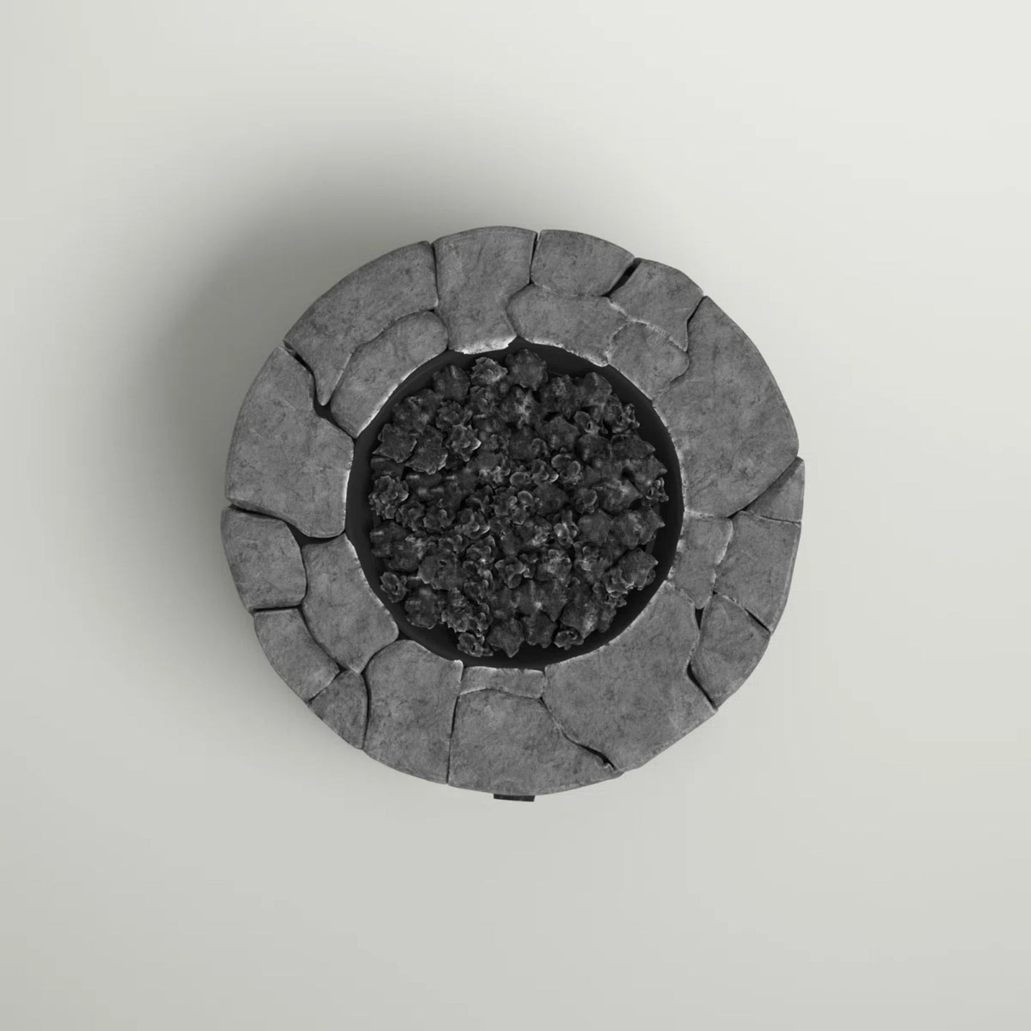Fiber Reinforced Outdoor Fire Pit - Stone Gray