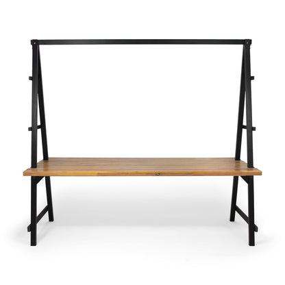 Huckleberry - Acacia Wood Outdoor Dining Table With Plant Hanger - Teak