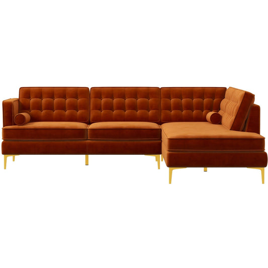 Brooke - Velvet Sectional Sofa