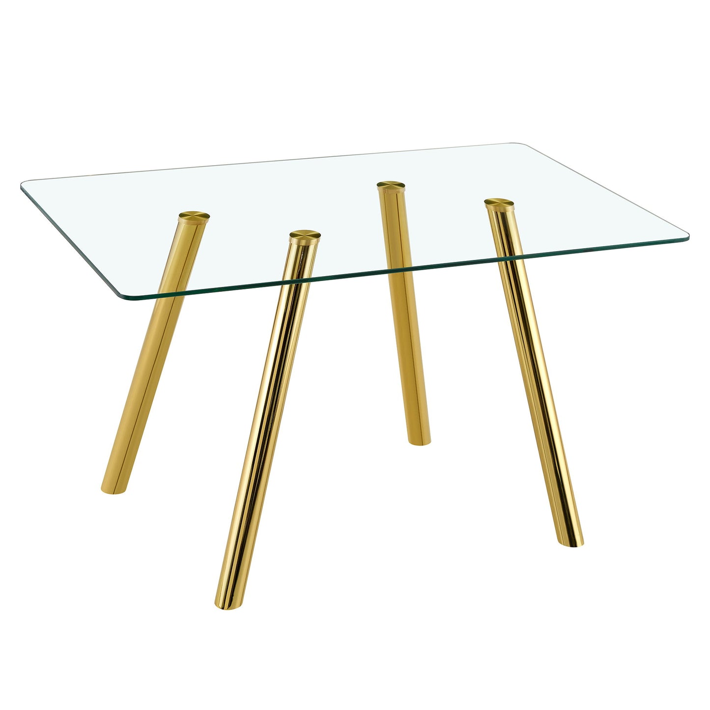 Rectangular Design Dining Table - Gold