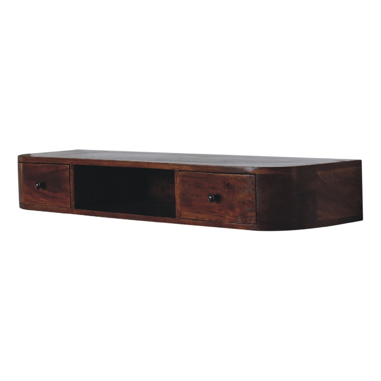 Lunar - 2 Drawer Floating Console - Chestnut