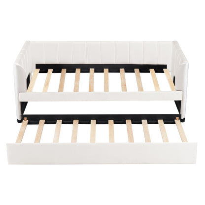 Upholstered Daybed With Ergonomic Design Backrest